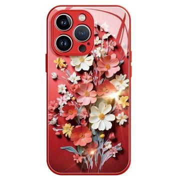 iPhone 12 Pro Max Hybridfodral med blomsterbukett - Röd