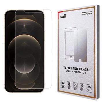 Saii 3D Premium iPhone 12/12 Pro Härdat Glas Skärmskydd - 9H - 2St.