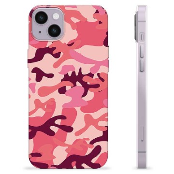 iPhone 14 Plus TPU-Skal - Rosa Kamouflage