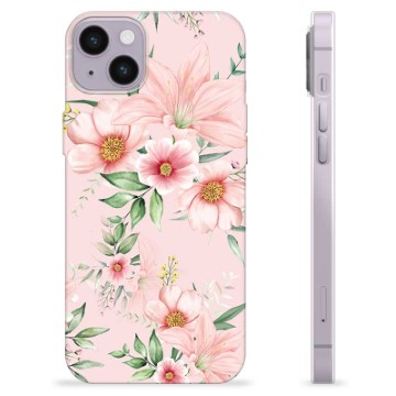 iPhone 14 Plus TPU-Skal - Vattenfärg Blommor