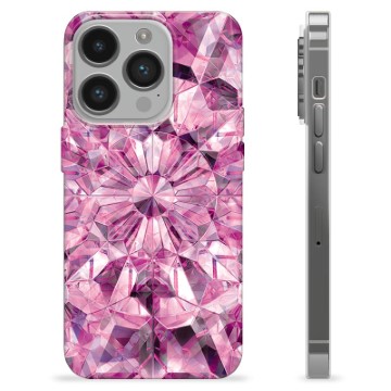 iPhone 14 Pro TPU-Skal - Rosa Kristall