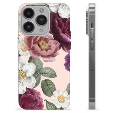 iPhone 14 Pro TPU-Skal - Romantiska Blommor