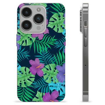 iPhone 14 Pro TPU-Skal - Tropiska Blommor