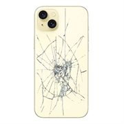 iPhone 15 Bakskal Reparation - Endast Glas - Gul