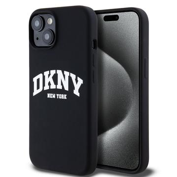 iPhone 15 DKNY Liquid Silicone Arch Logo-Skal - MagSafe-kompatibelt - Svart