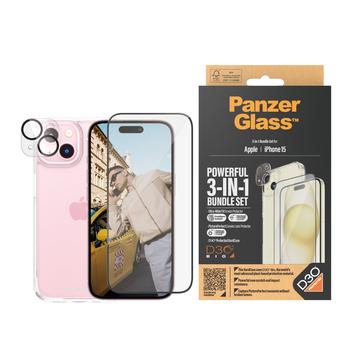 iPhone 15 PanzerGlass 3-i-1 Skyddsset - Klar