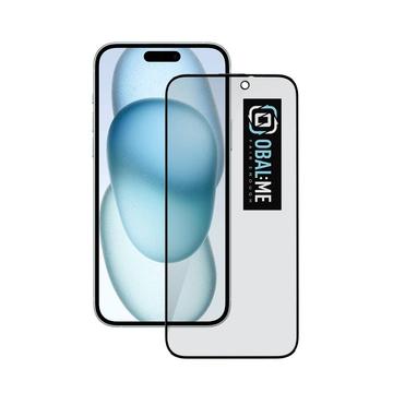 iPhone 15 Plus/16 Plus Obal:Me Privacy 5D skärmskydd av härdat glas - 9H - Svart kant