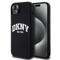 iPhone 15 Plus DKNY Liquid Silicone Arch Logo-Skal - MagSafe-kompatibelt - Svart