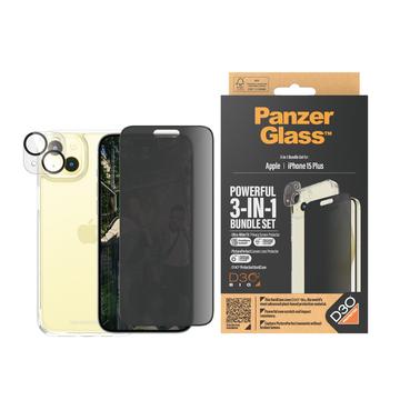 iPhone 15 Plus PanzerGlass Privacy 3-i-1-paket