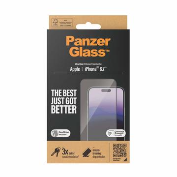 iPhone 15 Plus PanzerGlass Ultra-Wide Fit EasyAligner Skärmskydd - 9H - Svart Kant