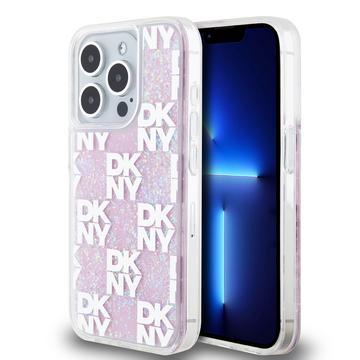 iPhone 15 Pro DKNY Liquid Glitter Checkered Pattern Skal