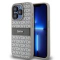 iPhone 15 Pro DKNY Repeat Pattern Tonal Stripe Skal - Beige