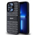 iPhone 15 Pro DKNY Repeat Pattern Tonal Stripe Skal - Svart