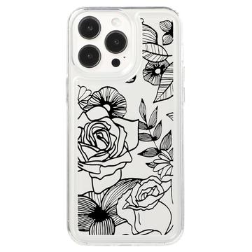 iPhone 15 Pro Fashion TPU-skal - rosa konturer