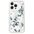 iPhone 15 Pro Fashion TPU-skal - Vita blommor