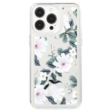 iPhone 15 Pro Fashion TPU-skal - Vita blommor