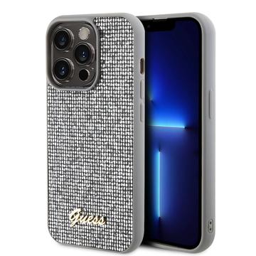 iPhone 15 Pro Guess Disco Metal Script Logo Skal - Silver