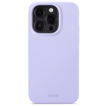 iPhone 15 Pro Holdit Silikonskal - lavendel