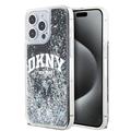 iPhone 15 Pro Max DKNY Liquid Glitter Arch Logo Skal - Svart