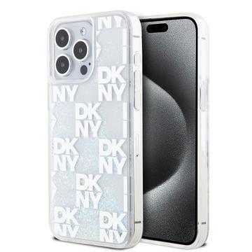 iPhone 15 Pro Max DKNY Liquid Glitter Checkered Pattern Skal