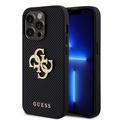 iPhone 15 Pro Max Guess Perforerad 4G Glitter Logo Skal - Svart