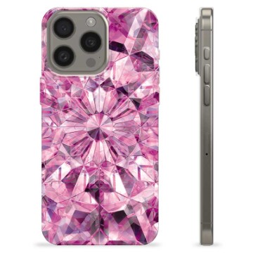 iPhone 15 Pro Max TPU-Skal - Rosa Kristall