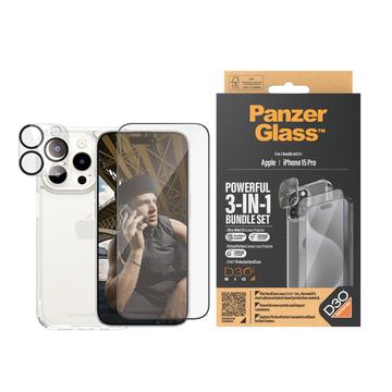 iPhone 15 Pro PanzerGlass 3-i-1 Skyddsset - Klar