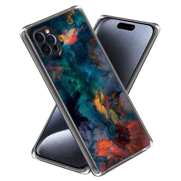 iPhone 15 Pro Stiligt Ultra-Slim TPU-skal - Färgglada Moln