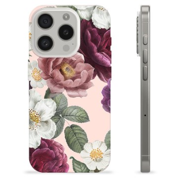 iPhone 15 Pro TPU-Skal - Romantiska Blommor