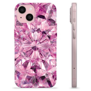 iPhone 15 TPU-Skal - Rosa Kristall