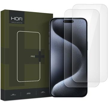 iPhone 16 Hofi Premium Pro+ Härdat Glas Skärmskydd - 9H - 2 St. - Genomskinlig