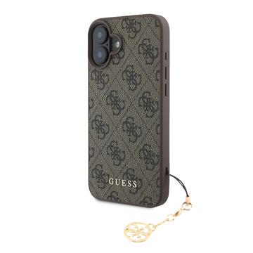 iPhone 16 Plus Guess 4G Charms Collection Hybrid Skal - Brun