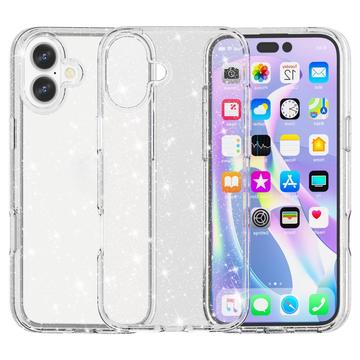 iPhone 16 Plus Stylish Glitter Series Hybrid Skal