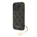 iPhone 16 Pro Max Guess 4G Charms Collection Hybrid Skal - Brun