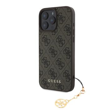 iPhone 16 Pro Max Guess 4G Charms Collection Hybrid Skal - Brun