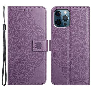 iPhone 16 Pro Max Mandala Series Plånboksfodral - Lila