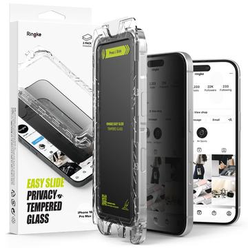 iPhone 16 Pro Max Ringke Easy Slide Privacy Skärmskydd i härdat glas - 2 st.