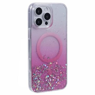 iPhone 16 Pro Max Sparkle Glow MagSafe Skal - Rosa