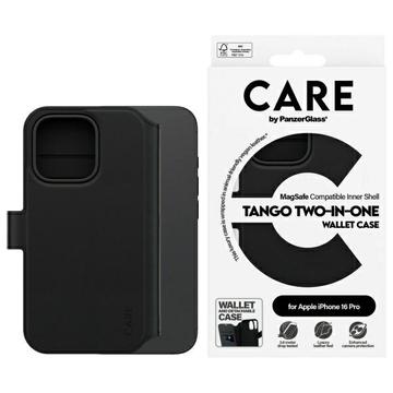 iPhone 16 Pro PanzerGlass Care Tango 2-i-1 plånboksfodral - MagSafe-kompatibelt - Svart