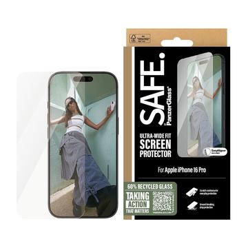 iPhone 16 Pro PanzerGlass Safe Ultra-Wide Fit skärmskydd av härdat glas - 9H - Klar