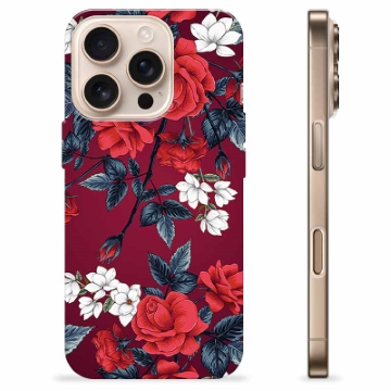 iPhone 16 Pro TPU-Skal - Vintage Blommor