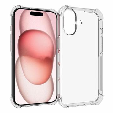 iPhone 16 Stöttåligt TPU-skal - Genomskinlig