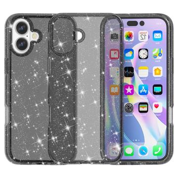 iPhone 16 Stylish Glitter Series Hybrid Skal