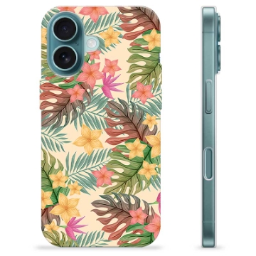 iPhone 16 TPU-Skal - Rosa Blommor