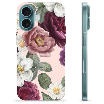 iPhone 16 TPU-Skal - Romantiska Blommor