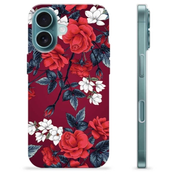 iPhone 16 TPU-Skal - Vintage Blommor