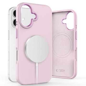 iPhone 16 Tech-Protect Silicone Pure-Skal - MagSafe-kompatibelt - Rosa pärla