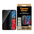 iPhone 16e/14/13/13 Pro PanzerGlass Ultra-Wide Fit Privacy EasyAligner Skärmskydd - 9H - Svart Kant