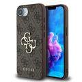 iPhone 16e Guess 4G Big Metal Logo Hybrid Skal - Brun