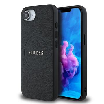 iPhone 16e Guess Grained Classic Logo Hybrid Skal - MagSafe-kompatibelt - Svart